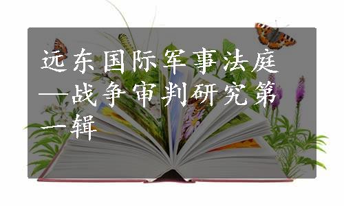 远东国际军事法庭—战争审判研究第一辑