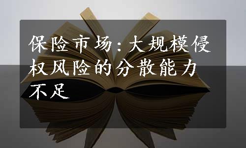 保险市场:大规模侵权风险的分散能力不足