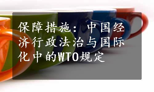 保障措施：中国经济行政法治与国际化中的WTO规定