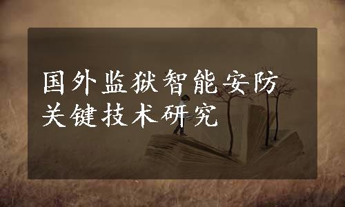 国外监狱智能安防关键技术研究