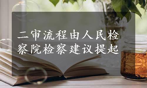 二审流程由人民检察院检察建议提起