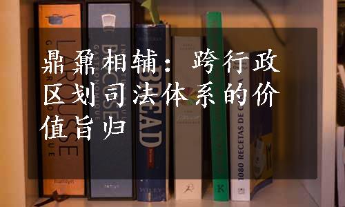 鼎鼐相辅：跨行政区划司法体系的价值旨归