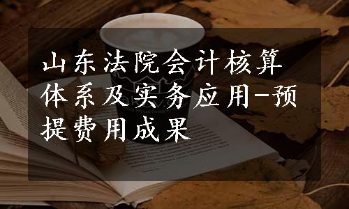 山东法院会计核算体系及实务应用-预提费用成果