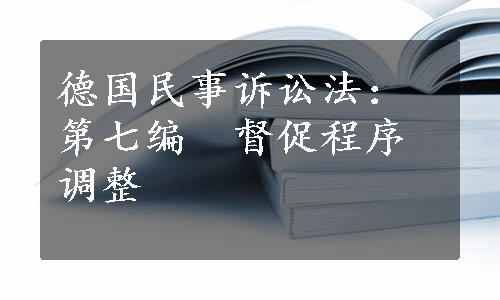 德国民事诉讼法：第七编　督促程序调整