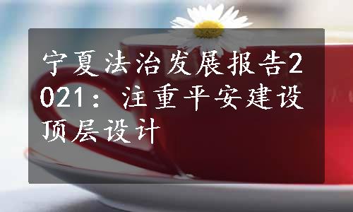 宁夏法治发展报告2021：注重平安建设顶层设计