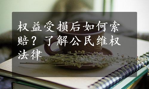 权益受损后如何索赔？了解公民维权法律