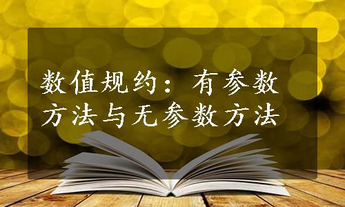 数值规约：有参数方法与无参数方法