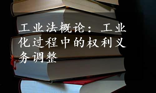 工业法概论：工业化过程中的权利义务调整