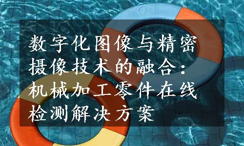 数字化图像与精密摄像技术的融合：机械加工零件在线检测解决方案