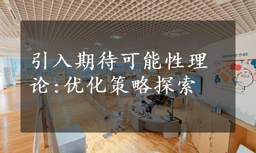 引入期待可能性理论:优化策略探索