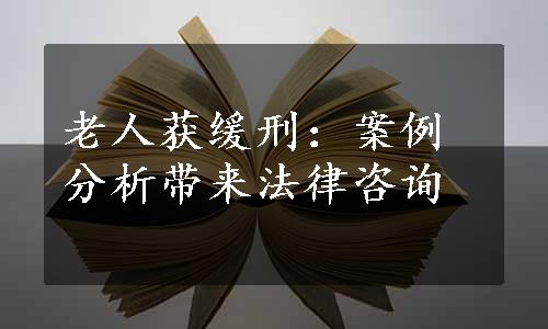 老人获缓刑：案例分析带来法律咨询