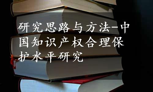 研究思路与方法-中国知识产权合理保护水平研究