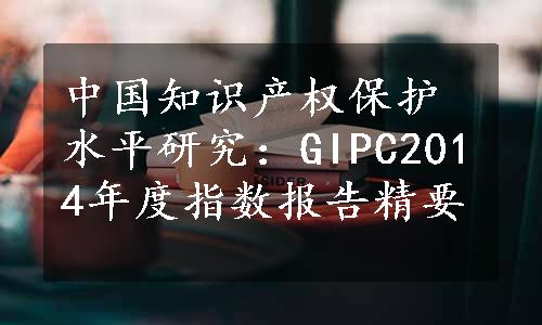中国知识产权保护水平研究：GIPC2014年度指数报告精要