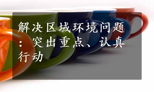 解决区域环境问题：突出重点、认真行动