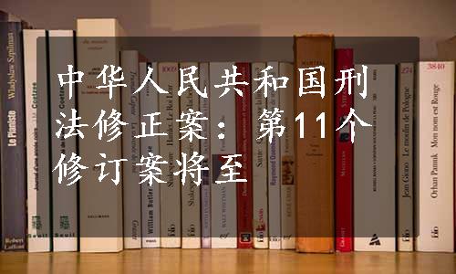 中华人民共和国刑法修正案：第11个修订案将至
