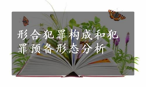 形合犯罪构成和犯罪预备形态分析