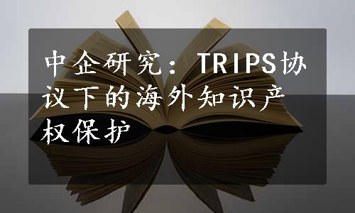 中企研究：TRIPS协议下的海外知识产权保护