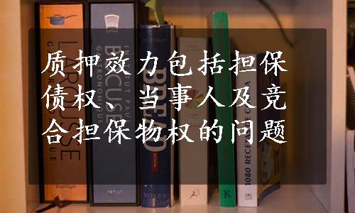 质押效力包括担保债权、当事人及竞合担保物权的问题