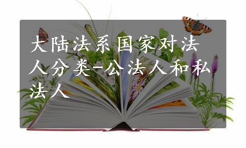 大陆法系国家对法人分类-公法人和私法人