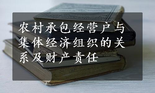 农村承包经营户与集体经济组织的关系及财产责任