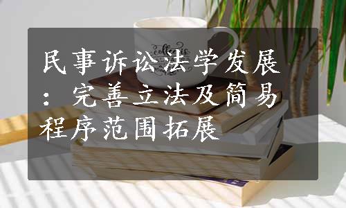 民事诉讼法学发展：完善立法及简易程序范围拓展