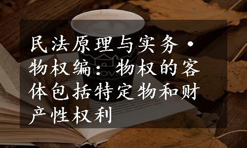 民法原理与实务·物权编：物权的客体包括特定物和财产性权利