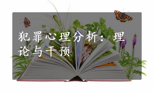 犯罪心理分析：理论与干预