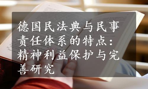 德国民法典与民事责任体系的特点：精神利益保护与完善研究