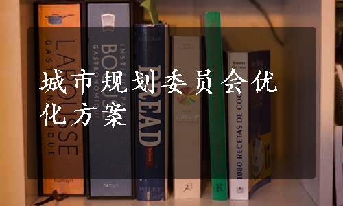 城市规划委员会优化方案