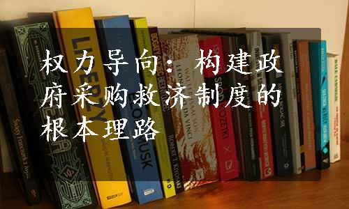 权力导向：构建政府采购救济制度的根本理路