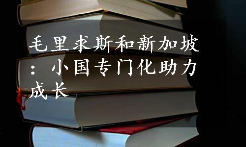 毛里求斯和新加坡：小国专门化助力成长