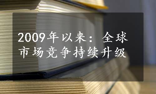 2009年以来：全球市场竞争持续升级