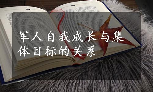 军人自我成长与集体目标的关系