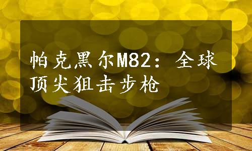 帕克黑尔M82：全球顶尖狙击步枪