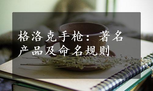 格洛克手枪：著名产品及命名规则