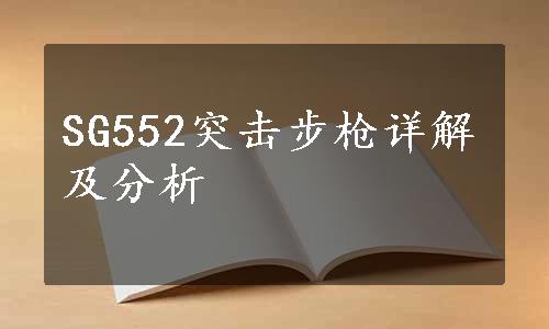 SG552突击步枪详解及分析