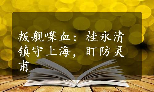 叛舰喋血：桂永清镇守上海，盯防灵甫