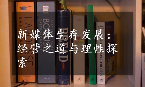 新媒体生存发展：经营之道与理性探索