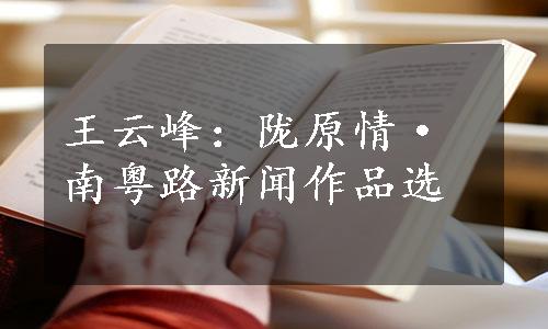 王云峰：陇原情·南粤路新闻作品选