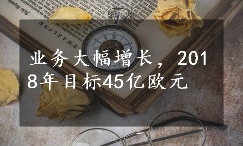 业务大幅增长，2018年目标45亿欧元