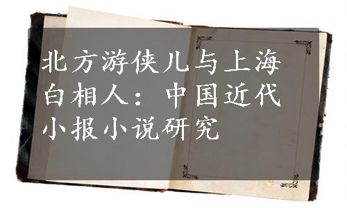 北方游侠儿与上海白相人：中国近代小报小说研究