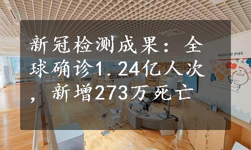 新冠检测成果：全球确诊1.24亿人次，新增273万死亡