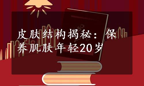 皮肤结构揭秘：保养肌肤年轻20岁