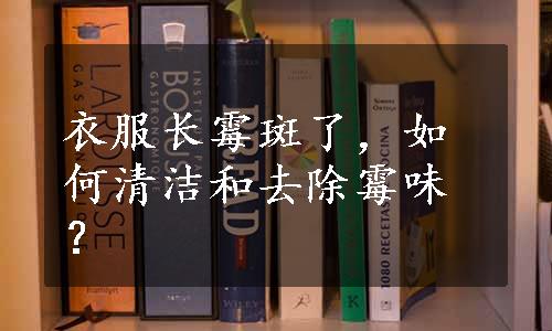 衣服长霉斑了，如何清洁和去除霉味？