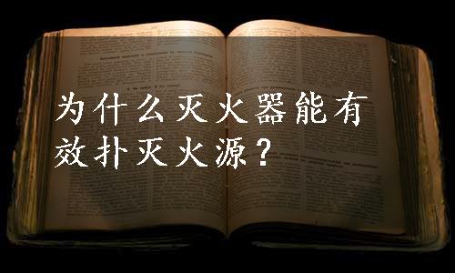 为什么灭火器能有效扑灭火源？