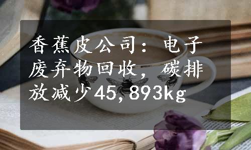 香蕉皮公司：电子废弃物回收，碳排放减少45,893kg