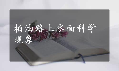 柏油路上水面科学现象