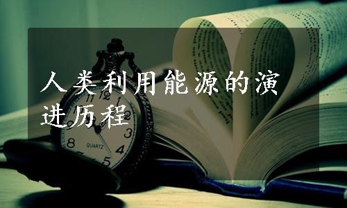 人类利用能源的演进历程