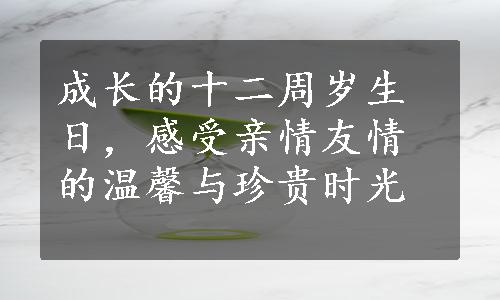 成长的十二周岁生日，感受亲情友情的温馨与珍贵时光