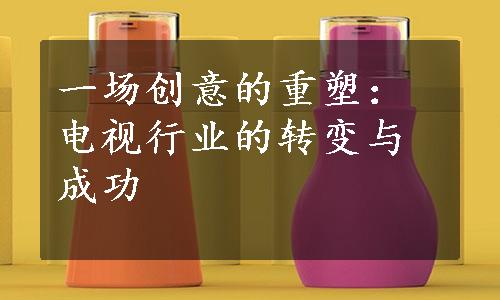 一场创意的重塑：电视行业的转变与成功